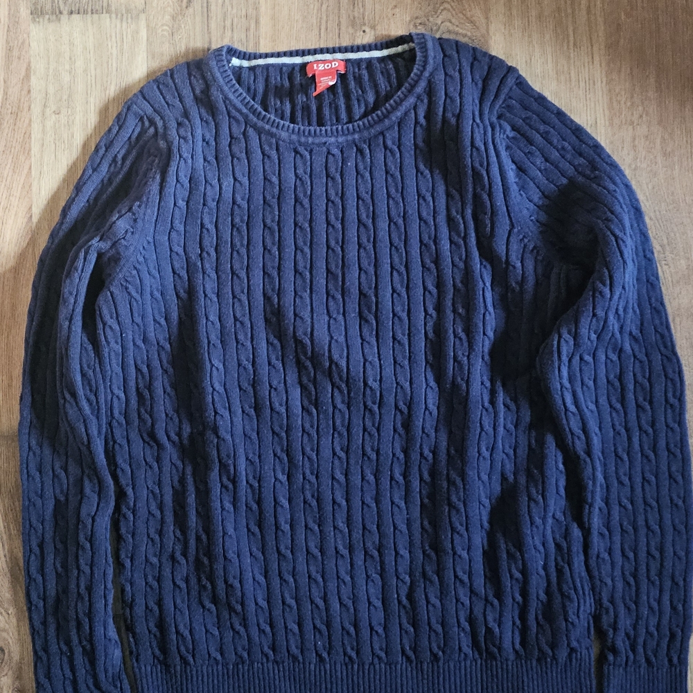 Blue Cable Knit Navy Sweater